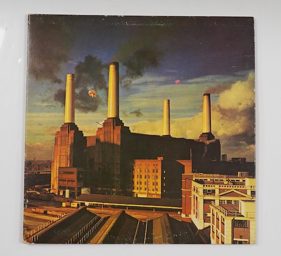 Pink Floyd LP, Animals, SHVL815, 1977, the gatefold cover extensively signed inside by; Nick Mason, David Gilmour, Richard Wright, Snowy White, Dick Parry, and Roger Waters, as well as a possibly spurious signature by Sy